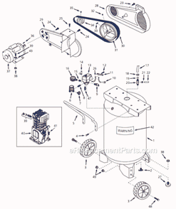 Page A Diagram and Parts List for VS5026 2004 Campbell Hausfeld Compressor